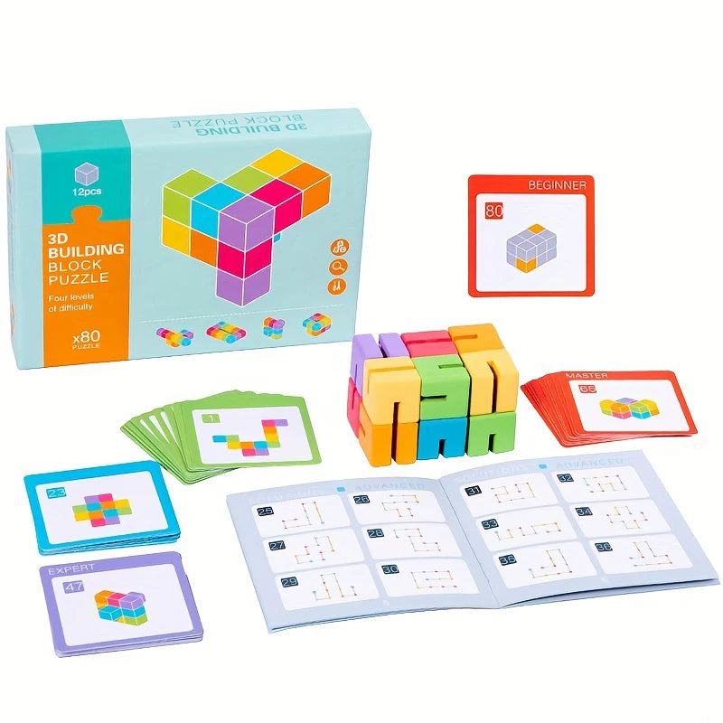 3D Building Blocks Montessori Puzzle Toy
